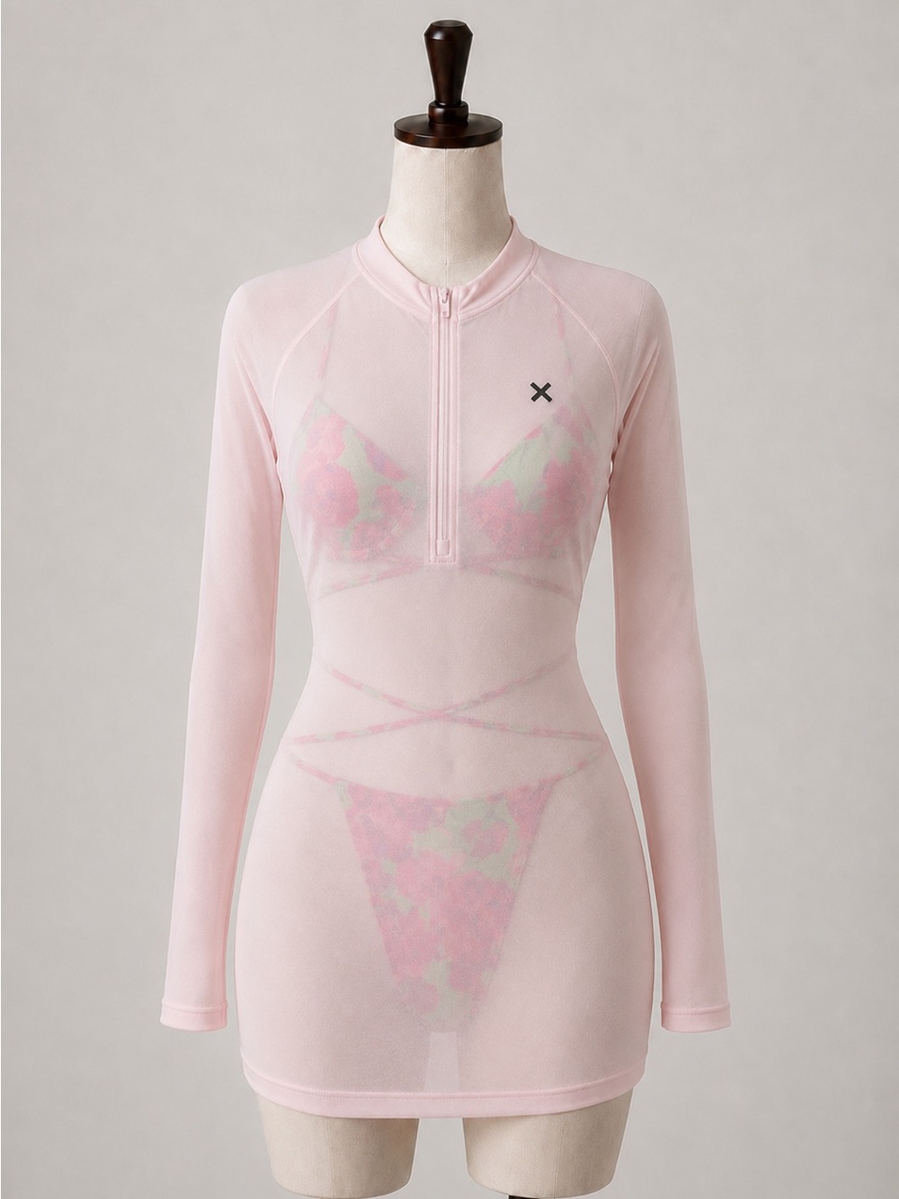 Boutine LA Light Pink Long Sleeve Swim Coverup